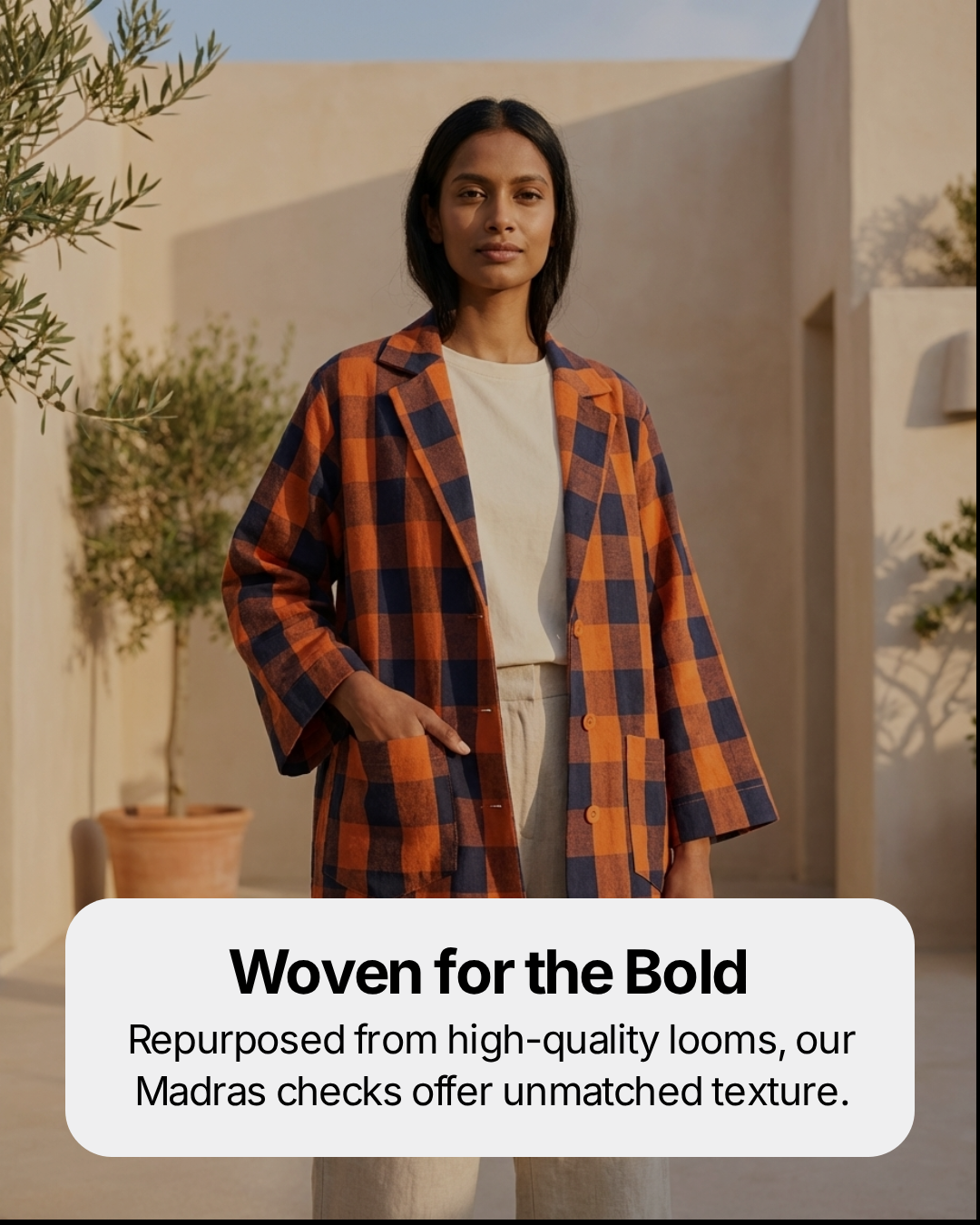 Madras Checks Repurposed Jacket